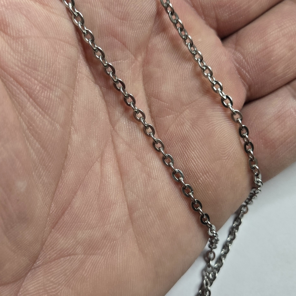 Men's Minimalist Stainelss Steel Oval Chain 22" Gift For Him Or Her